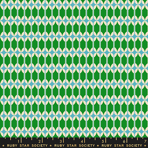 Matchbook in Deep Verdant quilting fabric, part of the Trinketry fabric collection by Melody Miller (SKU: RS0115 17)