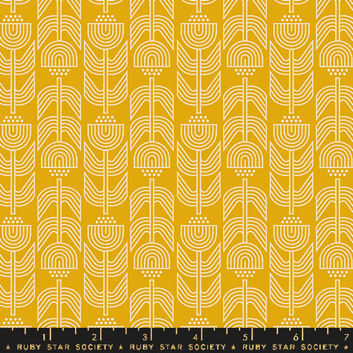 PREORDER - Woodland Park - Ironworks in Goldenrod - Rashida Coleman Hale - RS1087 12 - Half Yard