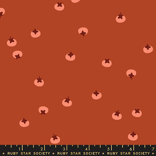 Persimmons in Cayenne quilting fabric, part of the Persimmon fabric collection by Rashida Coleman Hale (SKU: RS1120 15)