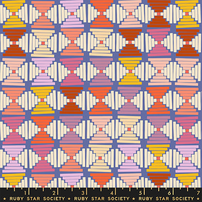 Courthouse Steps in Twilight quilting fabric, part of the Persimmon fabric collection by Rashida Coleman Hale (SKU: RS1124 15)