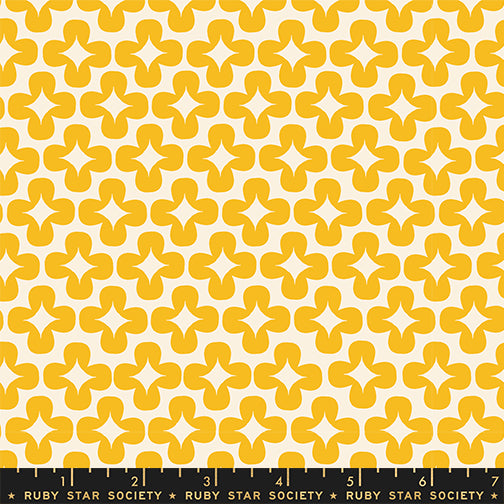 Leaf in Dandelion quilting fabric, part of the Persimmon fabric collection by Rashida Coleman Hale (SKU: RS1125 11)