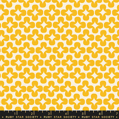 Leaf in Dandelion quilting fabric, part of the Persimmon fabric collection by Rashida Coleman Hale (SKU: RS1125 11)