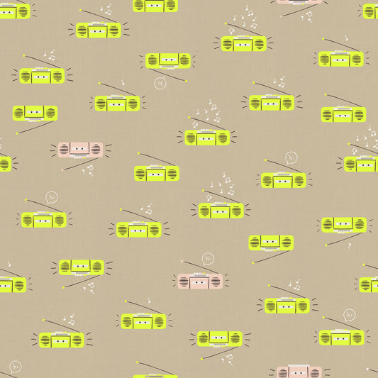 Boom in Khaki quilting fabric, part of the Lofi linens fabric collection by Rashida Coleman Hale (SKU: RS1130 13CL)