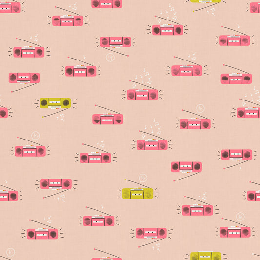 Boom in Peach Blossom quilting fabric, part of the Lofi Linens fabric collection by Rashida Coleman Hale (SKU: RS1130 21CL)