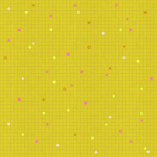 Power Grid in Citron quilting fabric, part of the Lofi Linens fabric collection by Rashida Coleman Hale (SKU: RS1135 13CL)