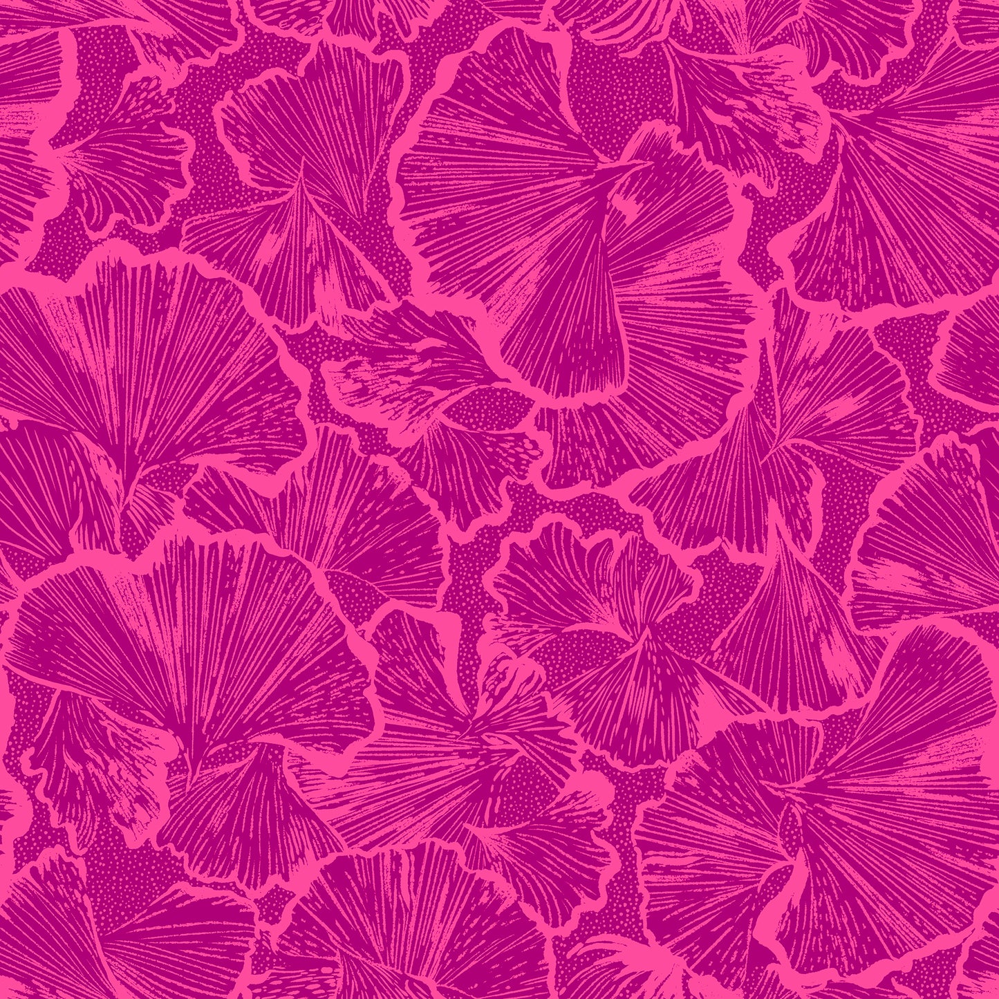 Glow Garden - Gingko in Light Berry - Sarah Watts - RS2113 15 - Half Yard