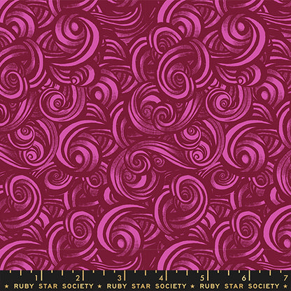 Smoke in Rose quilting fabric, part of the Fireglow fabric collection by Sarah Watts (SKU: RS2135 14)