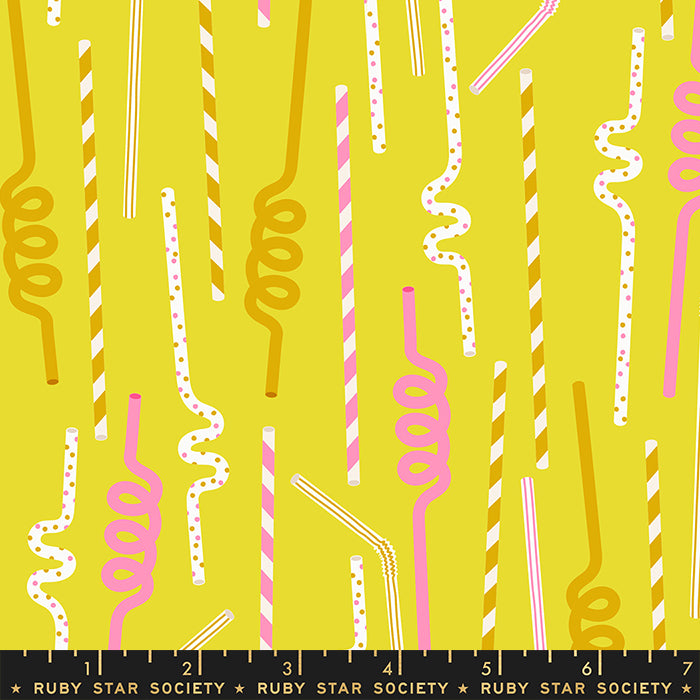 Sugar Cone - Straws in Citron - RS3064 11 - Half Yard