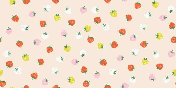 Strawberry - Strawberry Toss in Shell - Kimberly Kight - RS3085 11 - Half Yard