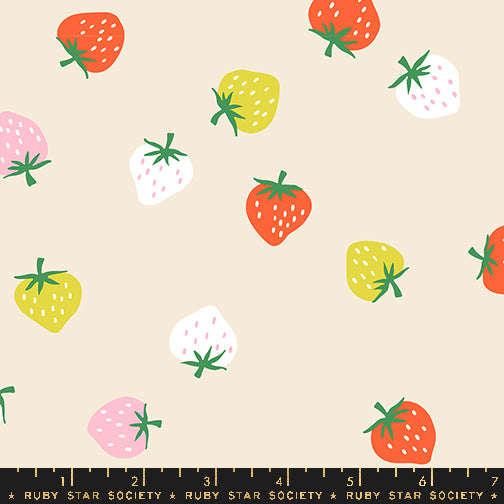 Strawberry - Strawberry Toss in Shell - Kimberly Kight - RS3085 11 - Half Yard