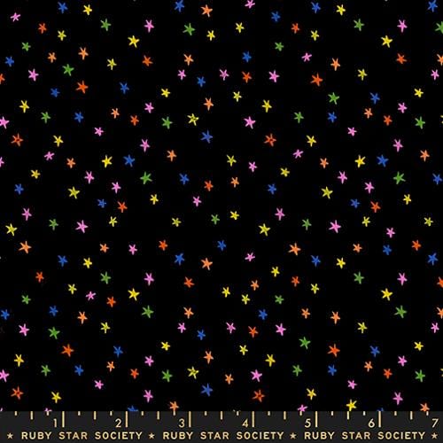 Mini Starry in Vivid Rainbow by Alexia Abegg, Half Yardage
