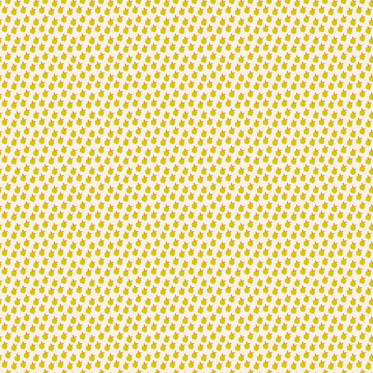 A closeup shot of the quilting fabric pattern called Apples, designed by Alexia Abegg for Ruby Star Society, in the pistachio colorway. The SKU is RS4134 11.