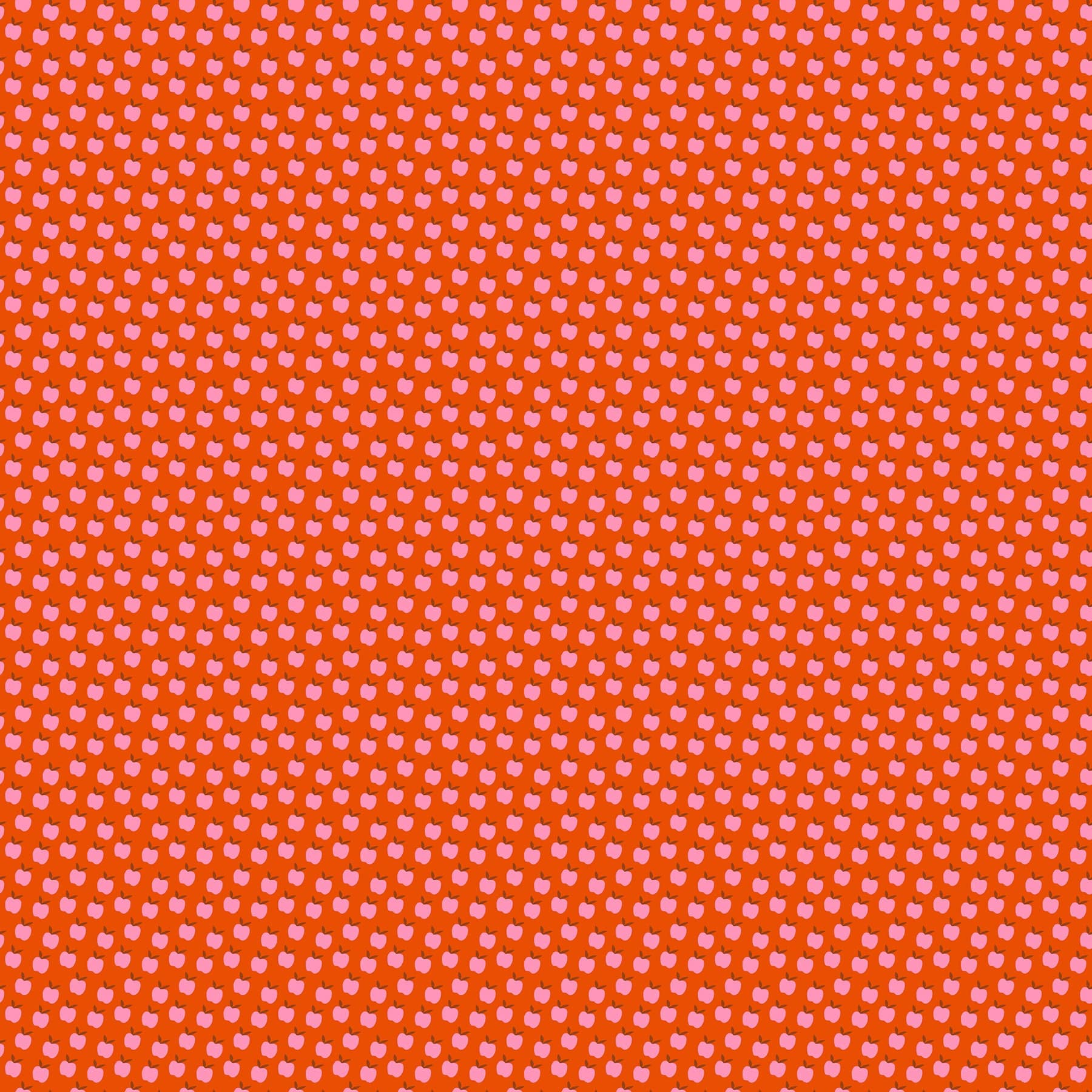 A closeup shot of the quilting fabric pattern called Apples, designed by Alexia Abegg for Ruby Star Society, in the warm red colorway. The SKU is RS4134 14.