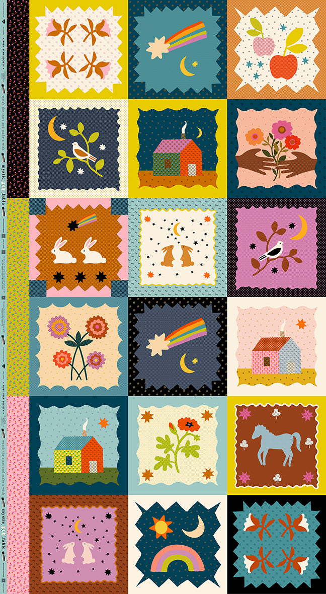 Fable Panel quilting fabric, part of the Mystic Fable fabric collection by Alexia Abegg (SKU: RS4145 11)