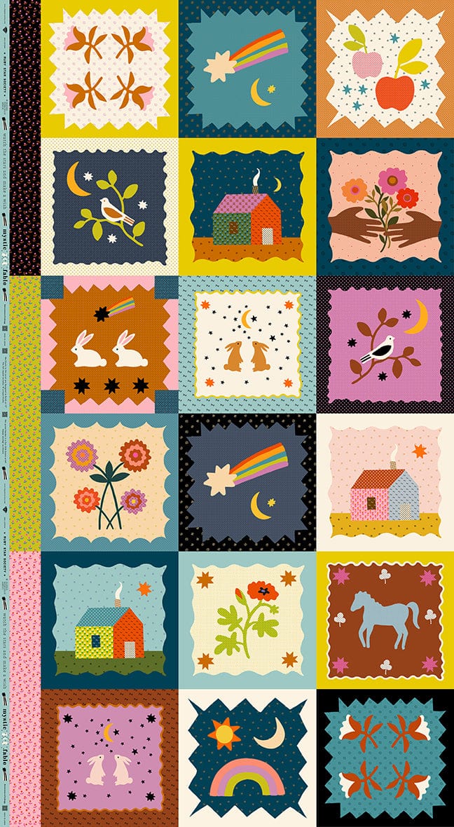 Fable Panel quilting fabric, part of the Mystic Fable fabric collection by Alexia Abegg (SKU: RS4145 11)