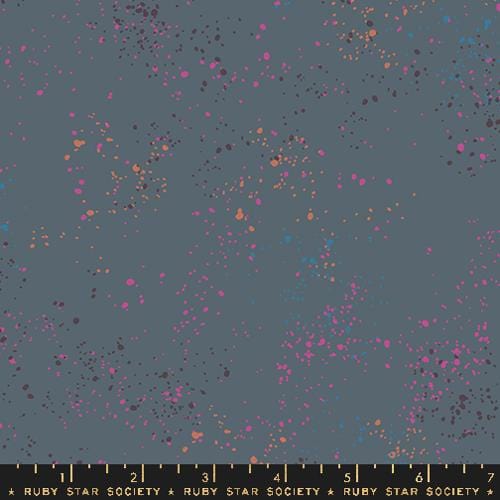 Cotton quilting fabric pattern called 'Ghostly'. Part of the 'Speckled' fabric collection. Designed by Rashida Coleman Hale for fabric company Ruby Star Society. SKU: RS5027 135. 44-45 inch width.