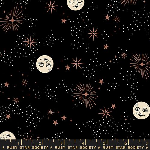 PREORDER - Good Spirits - Wise Moons in Black - Ruby Star Society - RS5136 15 - Half Yard