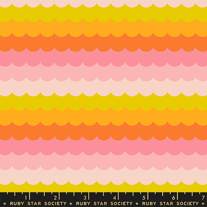 Umbrella Scallops in Balmy quilting fabric, part of the Poolside Too fabric collection by Ruby Star Society (SKU: RS5199 11)