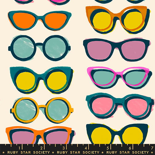 Poolside Shade in Natural quilting fabric, part of the Poolside Too fabric collection by Ruby Star Society (SKU: RS5200 11)