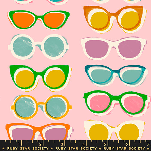 Poolside Shade in Cotton Candy quilting fabric, part of the Poolside too fabric collection by Ruby Star Society (SKU: RS5200 12)