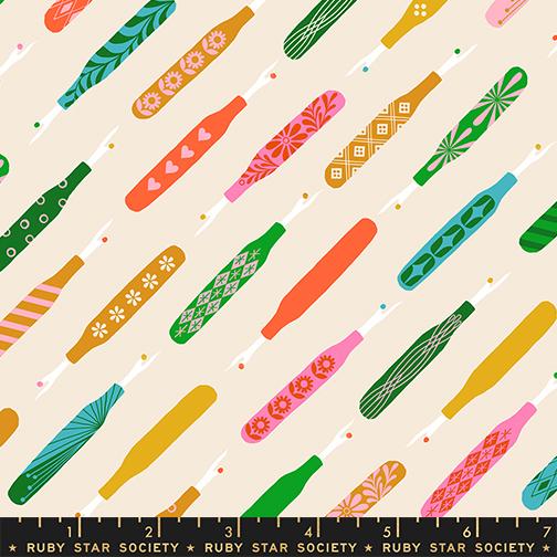 Seam Rippers in Shell quilting fabric, part of the 1 800 Notion fabric collection by Ruby Star Society (SKU: RS5210 11)