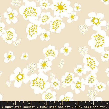 Hana in Parchment quilting fabric, part of the Paper Cuts 2 fabric collection by Rashida Coleman Hale (SKU: RS1110 11)