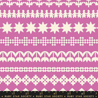 Paper Cuttings in Heliotrope quilting fabric, part of the Paper Cuts 2 fabric collection by Rashida Coleman Hale (SKU: RS1109 14)