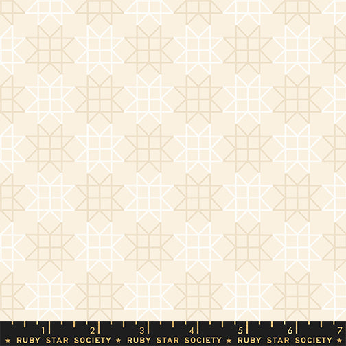 Paper Star in Natural quilting fabric, part of the Paper Cuts 2 fabric collection by Rashida Coleman Hale (SKU: RS1114 11)