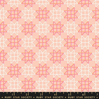 Paper Star in Peach Puff quilting fabric, part of the Paper Cuts 2 fabric collection by Rashida Coleman Hale (SKU: RS1114 15)