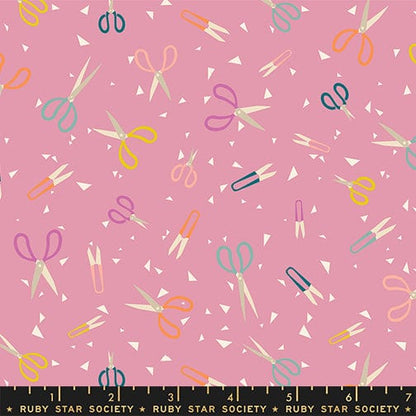 Snip Snip in Plum quilting fabric, part of the Paper Cuts 2 fabric collection by Rashida Coleman Hale (SKU: RS1111 13)