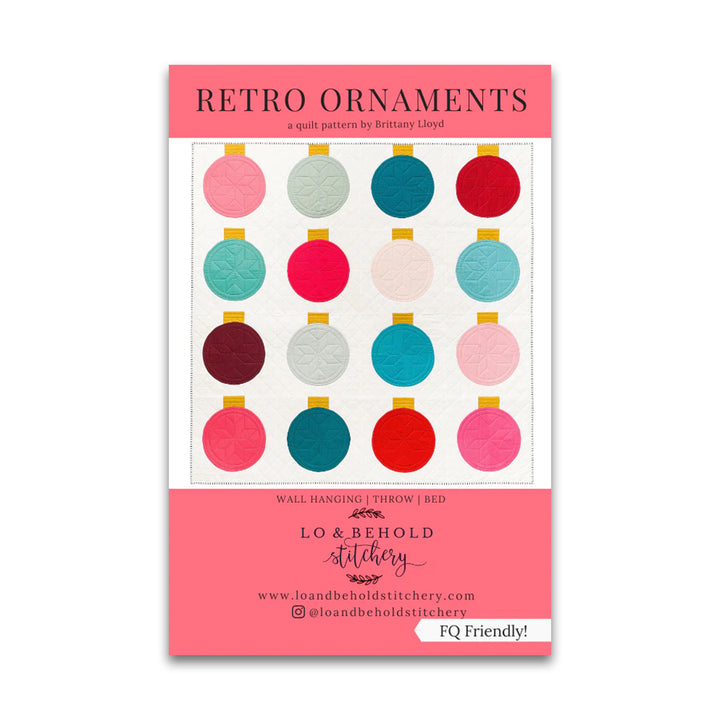 Retro Ornaments - Lo and Behold Stitchery - Paper Pattern - LBS 114