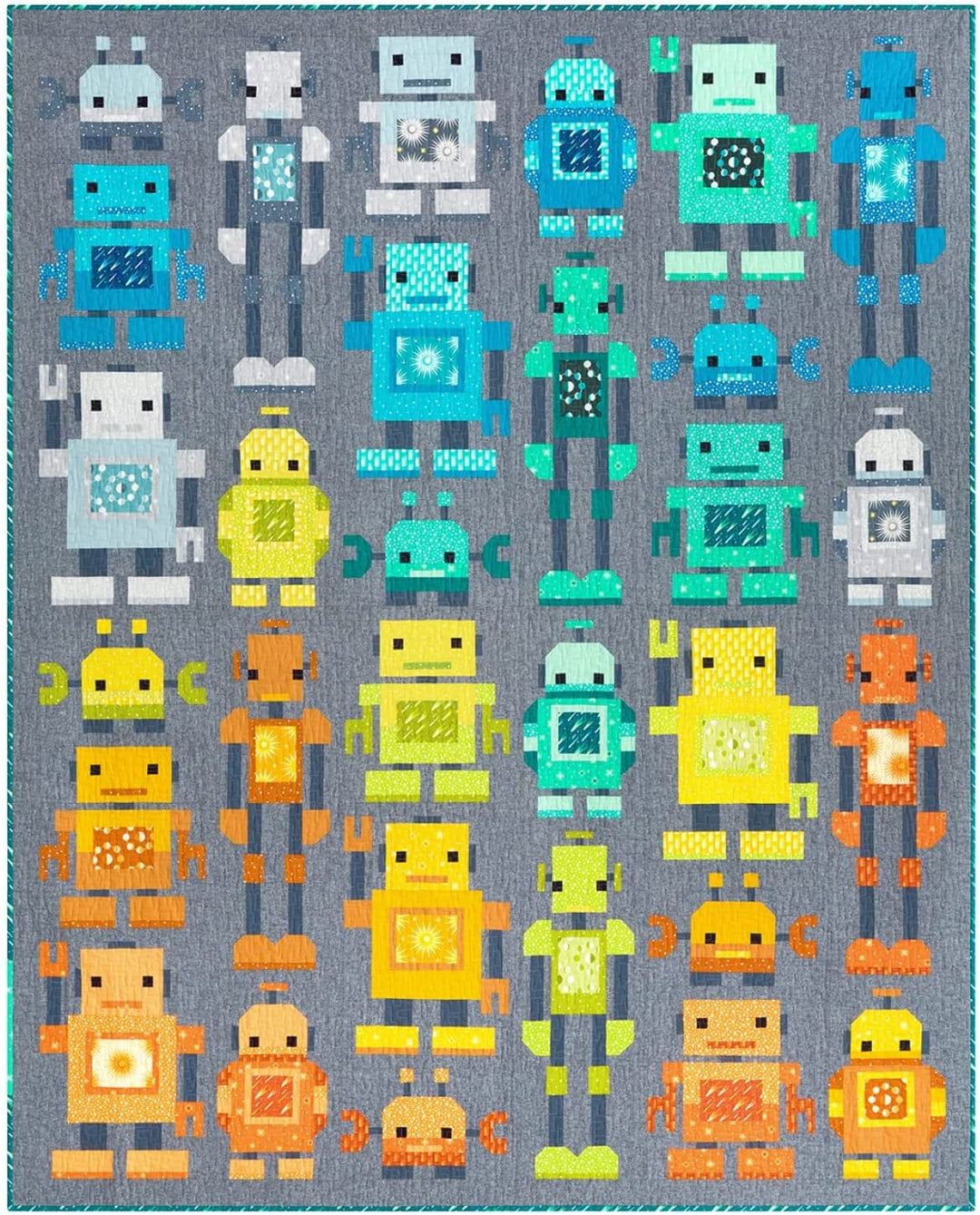 Robots Quilt Kit by Elizabeth Hartman feat. Planetarium - KITP-2163-30