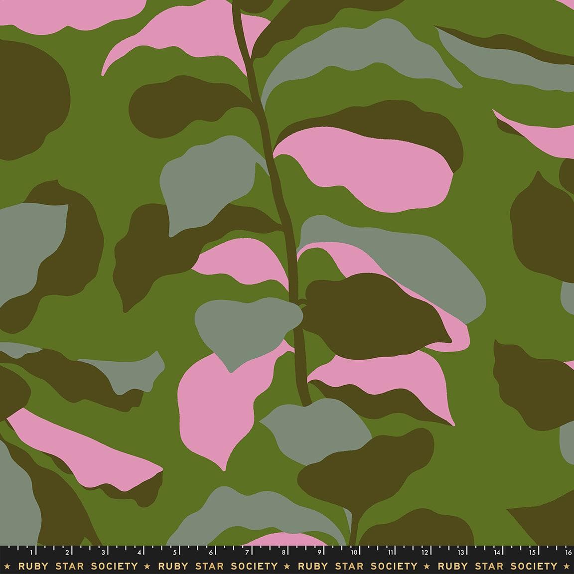 Calathea in Juniper wideback quilting fabric, part of the Calathea fabric collection by Ruby Star Society. (SKU: RS5189 13)