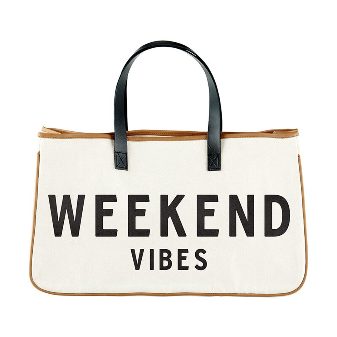 Weekend Vibes - Canvas Tote - 20"W x 11"H x 6"D - J2017