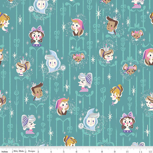 Cast Raindrop Sparkle quilting fabric, part of the Wishes fabric collection by Jill Howarth (SKU: SC18071-RAINDROP)