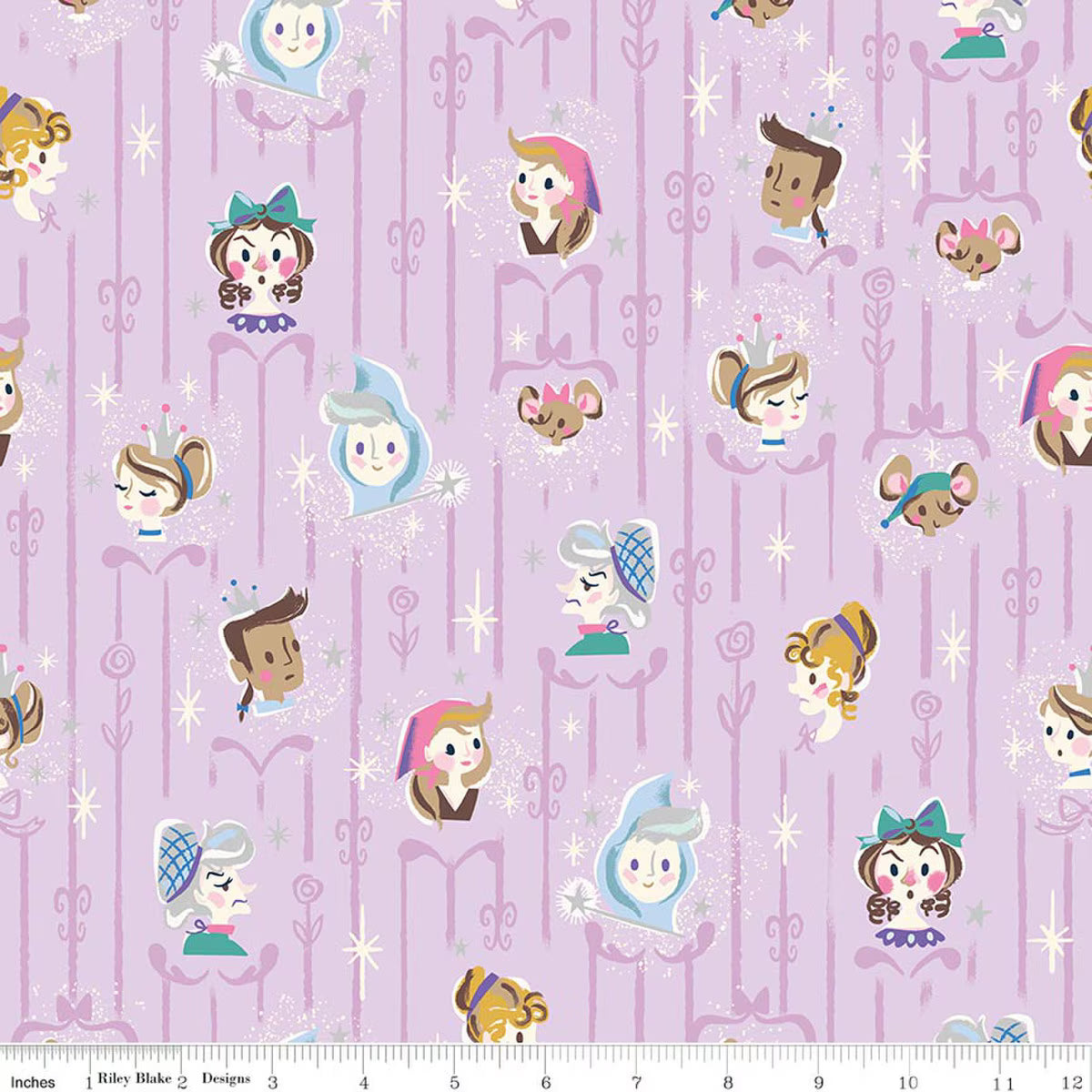 Cast Vanity Sparkle quilting fabric, part of the Wishes fabric collection by Jill Howarth (SKU: SC18071-VANITY)