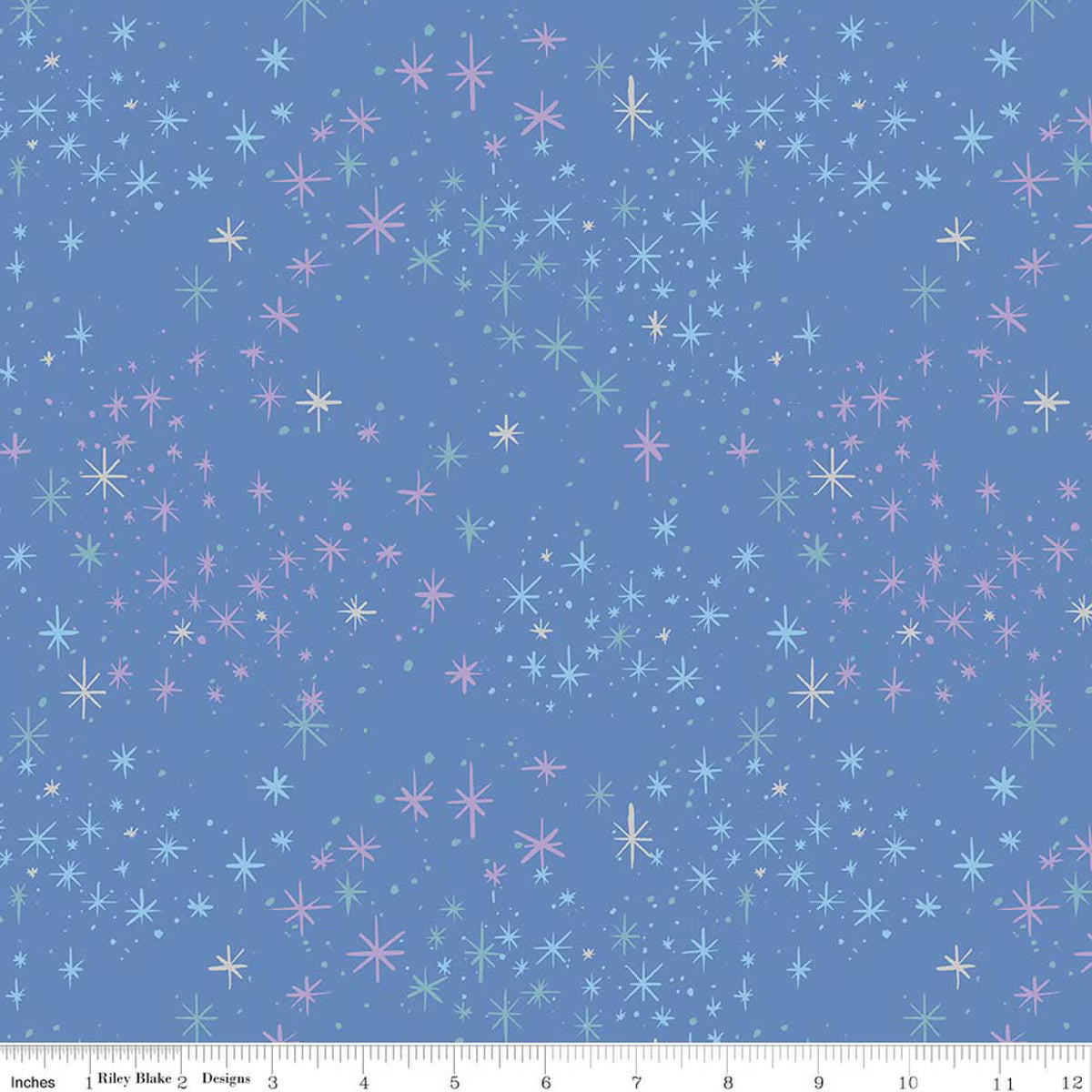 Magic Periwinkle Sparkle quilting fabric, part of the Wishes fabric collection by Jill Howarth (SKU: SC18076-PERIWINKLE)