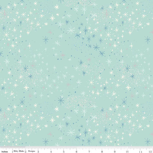 Magic Songbird Sparkle quilting fabric, part of the Wishes fabric collection by Jill Howarth (SKU: SC18076-SONGBIRD)