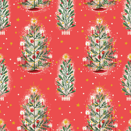 Carol - Honour Christmas in Red Sparkle - Jill Howarth - SC19052-RED - Half Yard (Preorder)