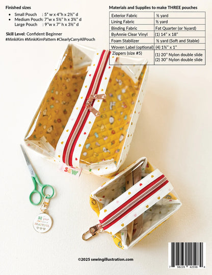 Clearly Carry All Pouch Pattern by Minki Kim