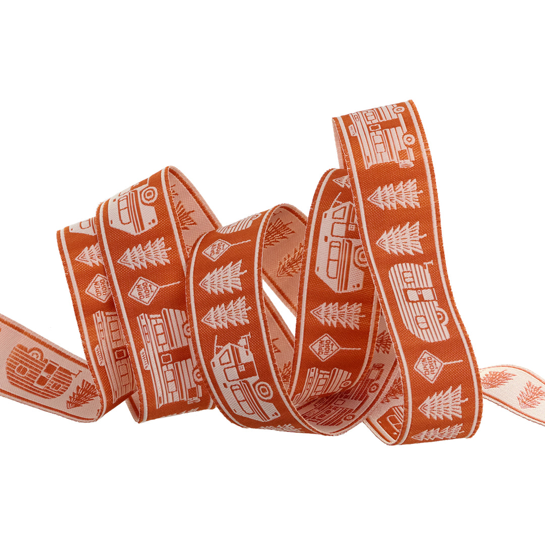 PREORDER - Renaissance Ribbons - Open Road in Rust - 7/8" Width - The Great Outdoors by Stacy Iest Hsu - One Yard