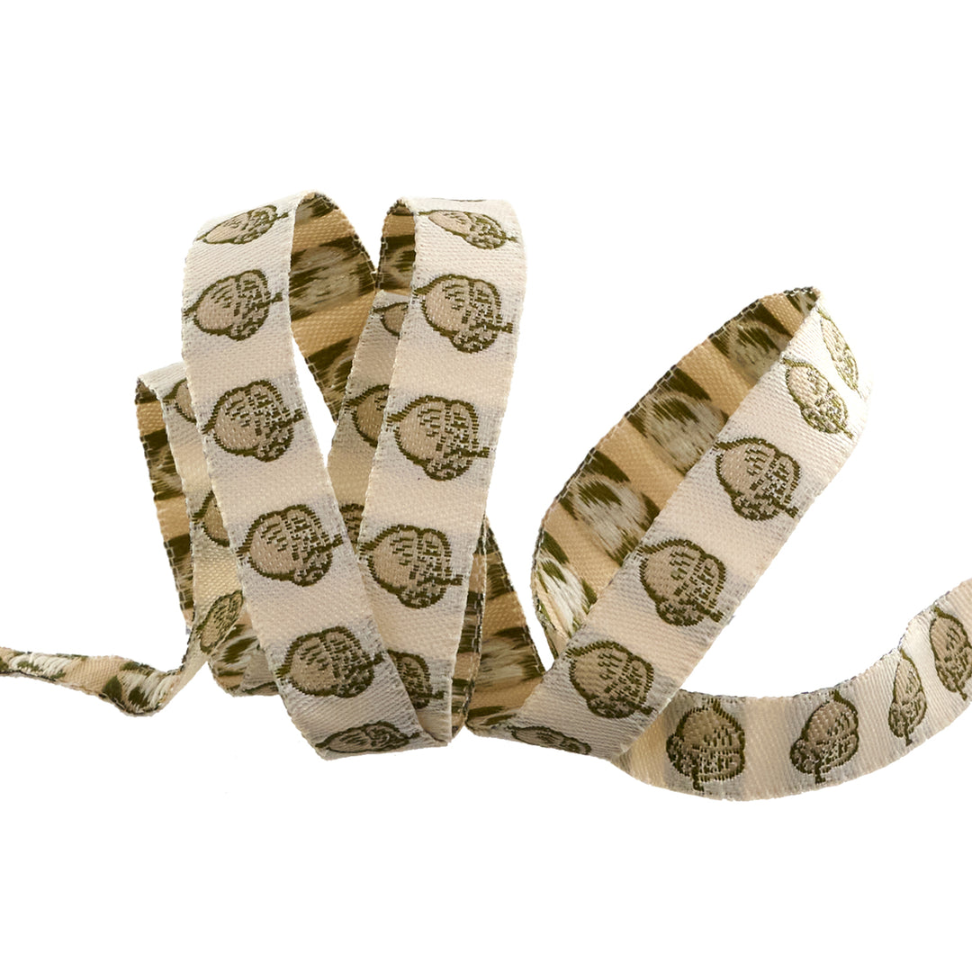 PREORDER - Renaissance Ribbons - Lil' Nutty in Cream - 3/8" Width - The Great Outdoors by Stacy Iest Hsu - One Yard