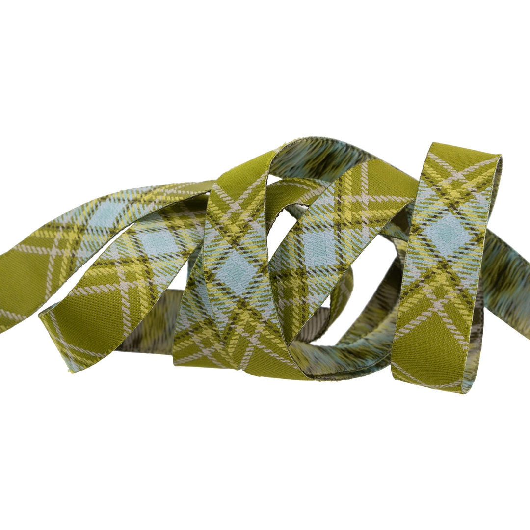 Plaid Diagonal in Fern - 5/8 Plaid Diagonal in Fern - 5/8