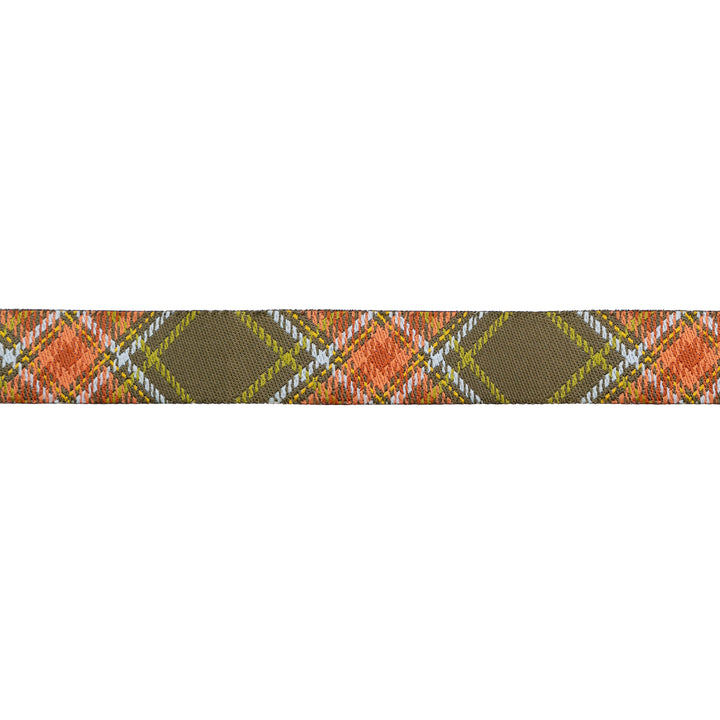 Renaissance Ribbons - Plaid Diagonal in Moss - 5/8" Width - The Great Outdoors by Stacy Iest Hsu - One Yard
