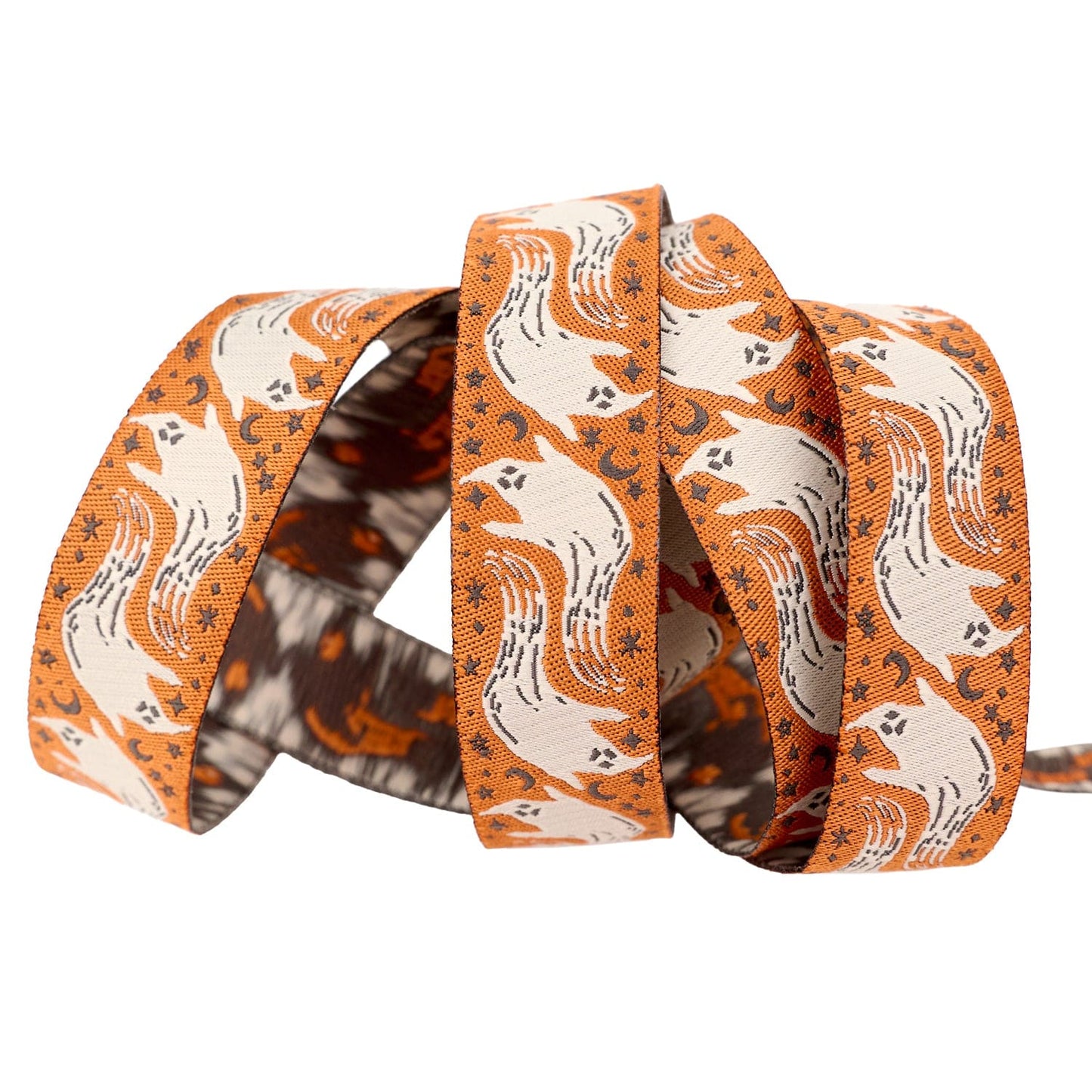 Home Sweet Haunt - Boo in Pumpkin - 7/8" width - by Stacy Iest Hsu - One Yard