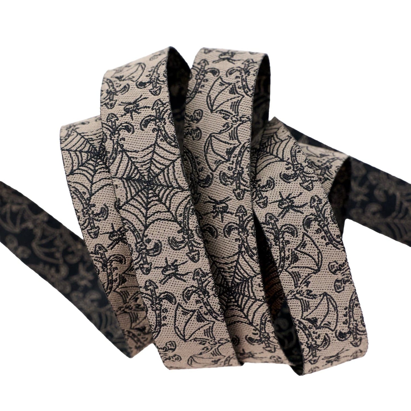 Home Sweet Haunt - Iron Web in Charcoal - 5/8" width - by Stacy Iest Hsu - One Yard