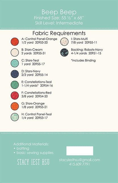 Beep Beep Quilt Pattern - Stacy Iest Hsu - SIH 111 - Printed Pattern