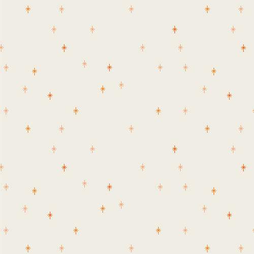 Cotton quilting fabric pattern called 'Tangerine Sparkle'. Part of the 'Sparkle Elements' fabric collection. Designed by AGF Studio for fabric company Art Gallery Fabrics. SKU: SKE80102. 44-45 inch width.