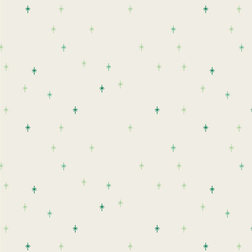Cotton quilting fabric pattern called 'Jade Sparkle'. Part of the 'Sparkle Elements' fabric collection. Designed by AGF Studio for fabric company Art Gallery Fabrics. SKU: SKE80105. 44-45 inch width.