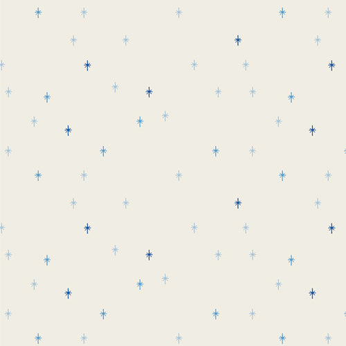 Cotton quilting fabric pattern called 'Cobalt Sparkle'. Part of the 'Sparkle Elements' fabric collection. Designed by AGF Studio for fabric company Art Gallery Fabrics. SKU: SKE80106. 44-45 inch width.